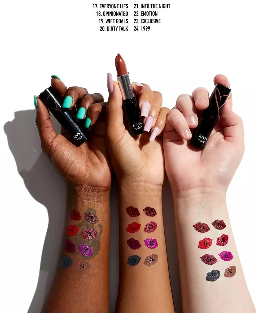 商品NYX Professional Makeup|Shout Loud Satin Lipstick,价格¥64,第3张图片详细描述