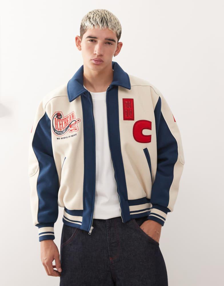 空*郎様 ICE CREAM - FACES VARSITY JACKET サイ 空*郎様 ICE CREAM - FACES VARSITY JACKET サイ 空*郎様 ICE CREAM