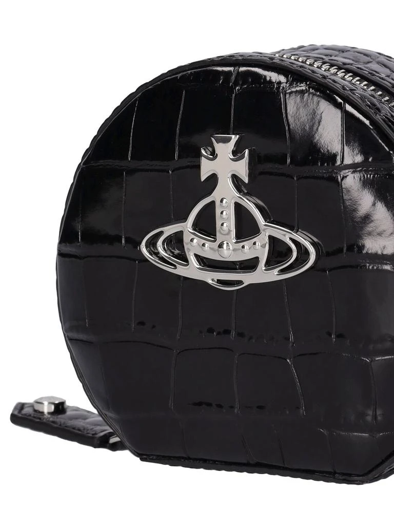 商品Vivienne Westwood|Mini Round Croc Embossed Crossbody Bag,价格¥3483,第3张图片详细描述