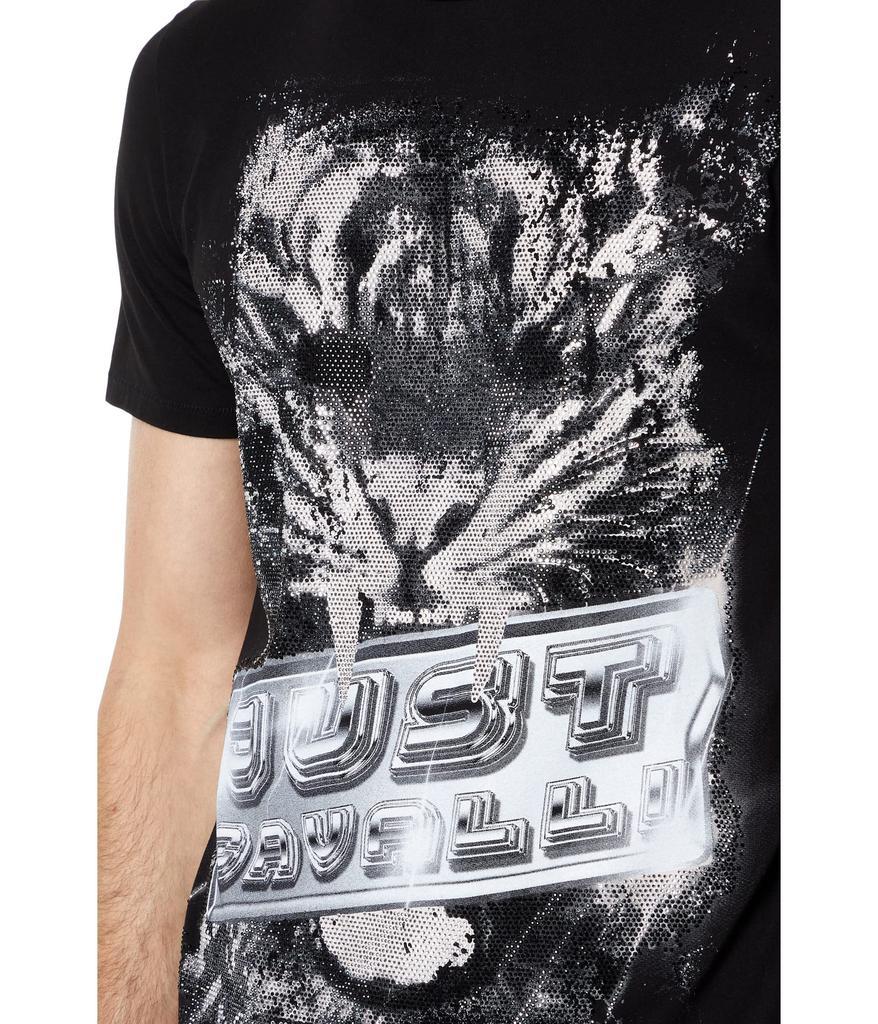 商品Just Cavalli|Queens T-Shirt with "Tiger" Graphic with Crystals,价格¥1957,第5张图片详细描述