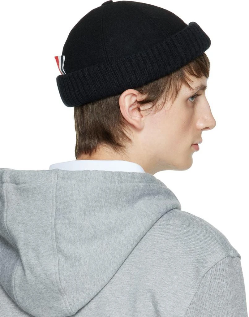 商品Thom Browne|黑色 4-Bar 毛线帽,价格¥7050,第3张图片详细描述