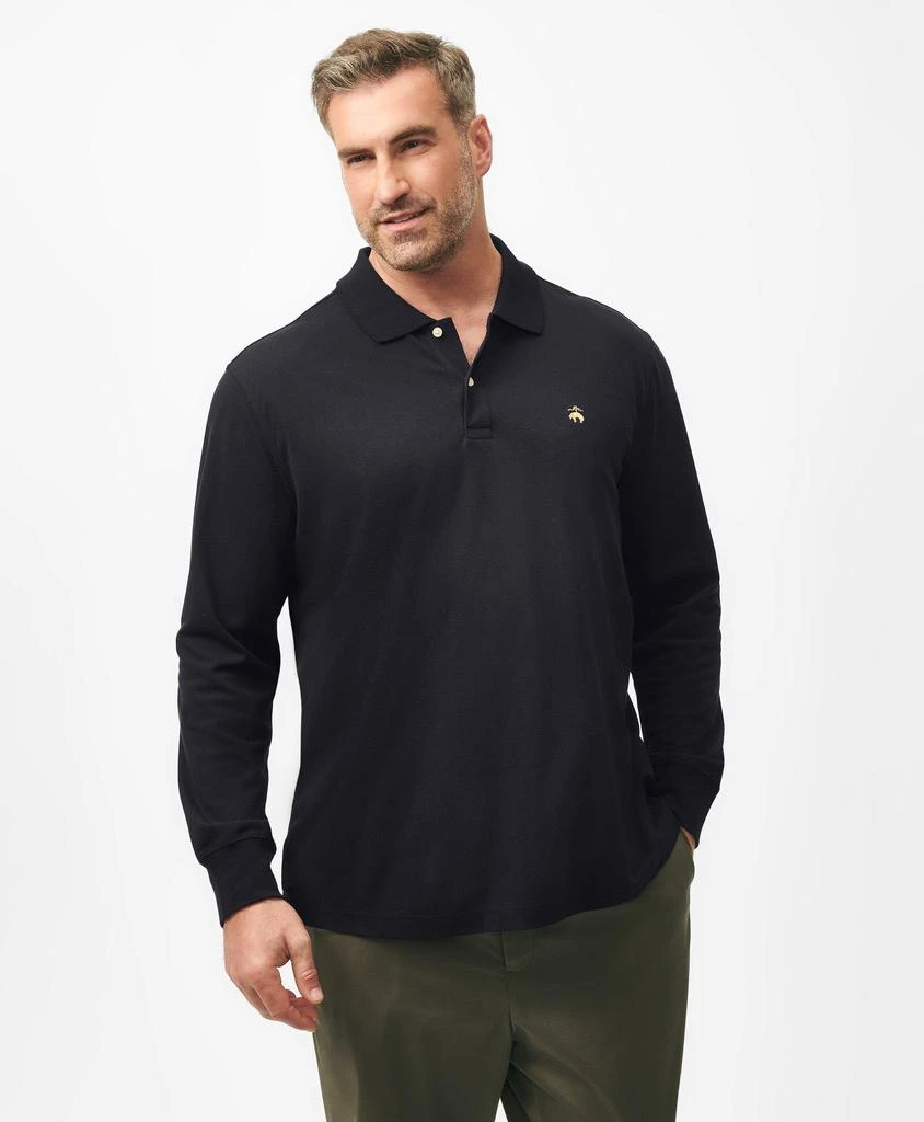 商品Brooks Brothers|男士长袖纯棉polo衫,价格¥852,第1张图片