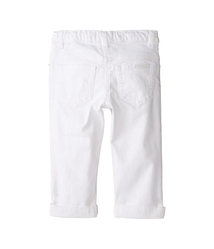 商品Dolce & Gabbana|婴儿Dolce & Gabbana Kids Mediteranean Five-Pocket Jeans in White/Denim (Infant),价格¥859,第2张图片详细描述