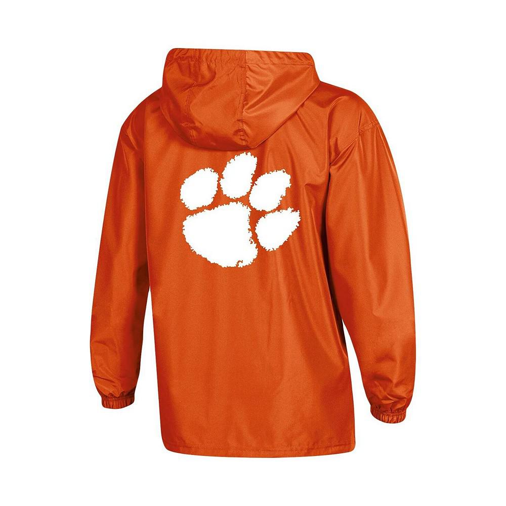 Women's Orange Clemson Tigers Packable Half-Zip Light Rain Jacket商品第4张图片规格展示