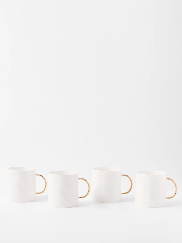 商品Feldspar|Set of four 7oz painted-handle fine china mugs,价格¥1040,第1张图片