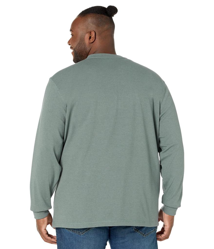 Big & Tall Relaxed Fit Heavyweight Long Sleeve Henley Pocket Thermal Shirt商品第2张图片规格展示