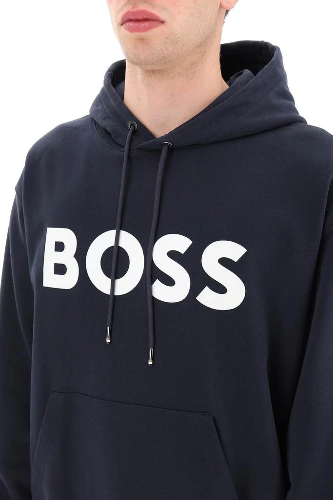 商品Hugo Boss|Boss Hugo Boss Logo Printed Drawstring Hoodie,价格¥665,第4张图片详细描述