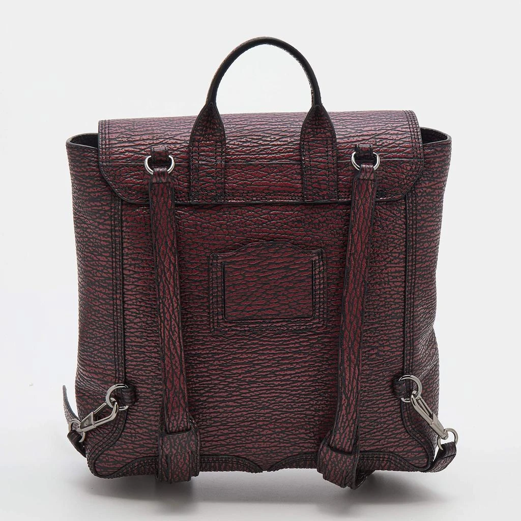 商品[二手商品] 3.1 Phillip Lim|3.1 Phillip Lim Burgundy Black Textured Leather Pashli Backpack,价格¥2288,第4张图片详细描述