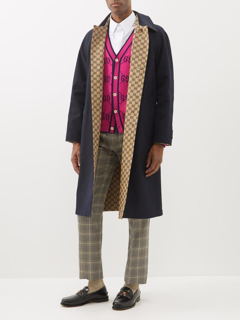 商品Gucci|GG-jacquard lined-canvas coat,价格¥24844,第4张图片详细描述