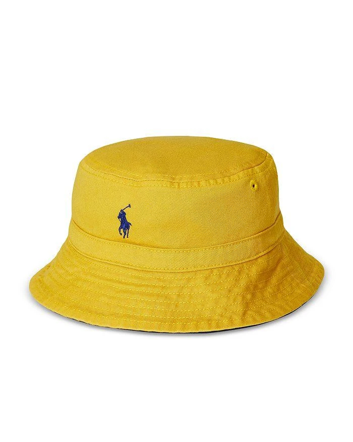 商品Ralph Lauren|Polo Boys' Polo Bear Reversible Twill Bucket Hat - Baby,价格¥264,第3张图片详细描述