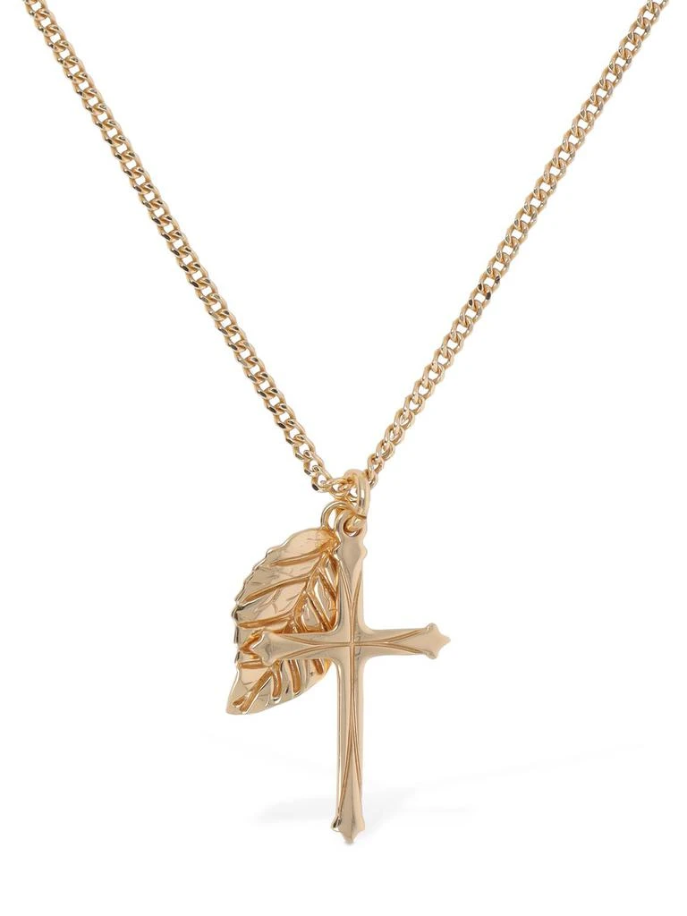 商品Emanuele Bicocchi|Leaf & Cross Charm Necklace,价格¥842,第1张图片