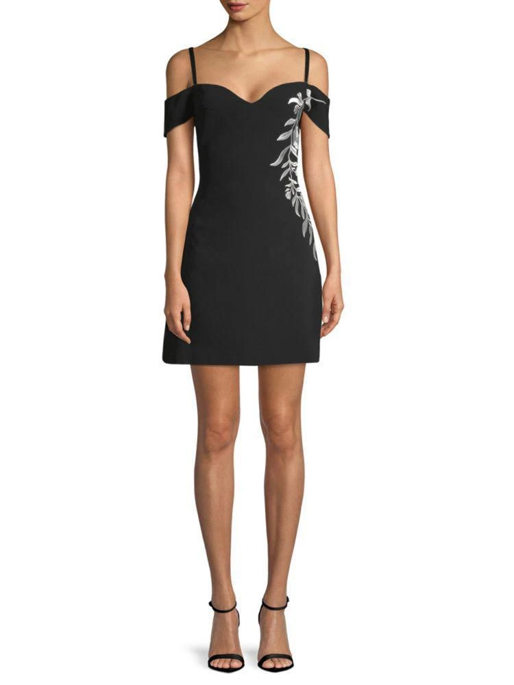 商品Cinq à Sept|Larkin Cold Shoulder Embroidered Dress,价格¥1187,第1张图片