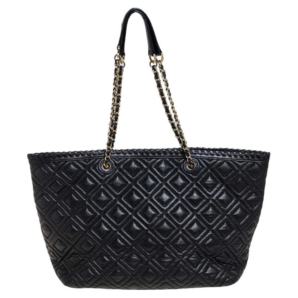 商品[二手商品] Tory Burch|Tory Burch Black Quilted Leather Marion Tote,价格¥968,第4张图片详细描述