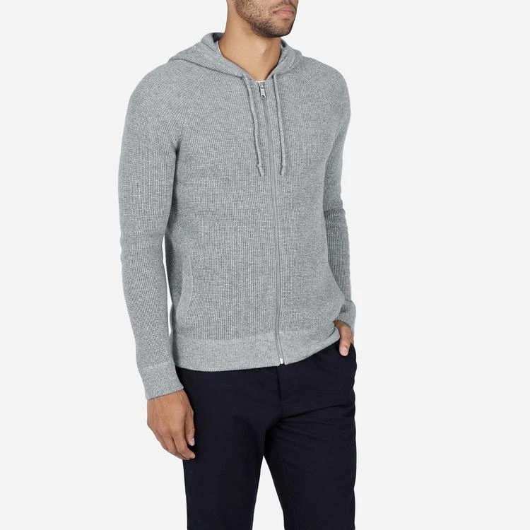 商品Everlane|The Waffle-Knit Cashmere Zip Hoodie 羊绒连帽拉链卫衣,价格¥1233,第2张图片详细描述