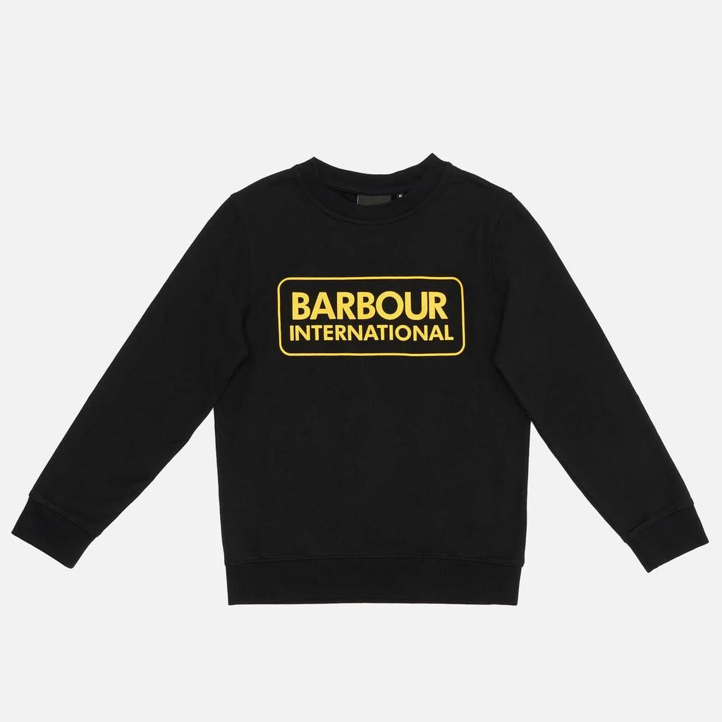 商品Barbour|Barbour International Boys' Large Logo Crew Neck Sweatshirt - Black,价格¥207,第4张图片详细描述