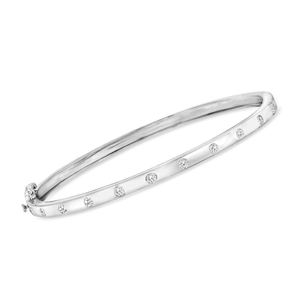 商品Ross-Simons|Ross-Simons Diamond Bangle Bracelet in Sterling Silver,价格¥3115,第1张图片