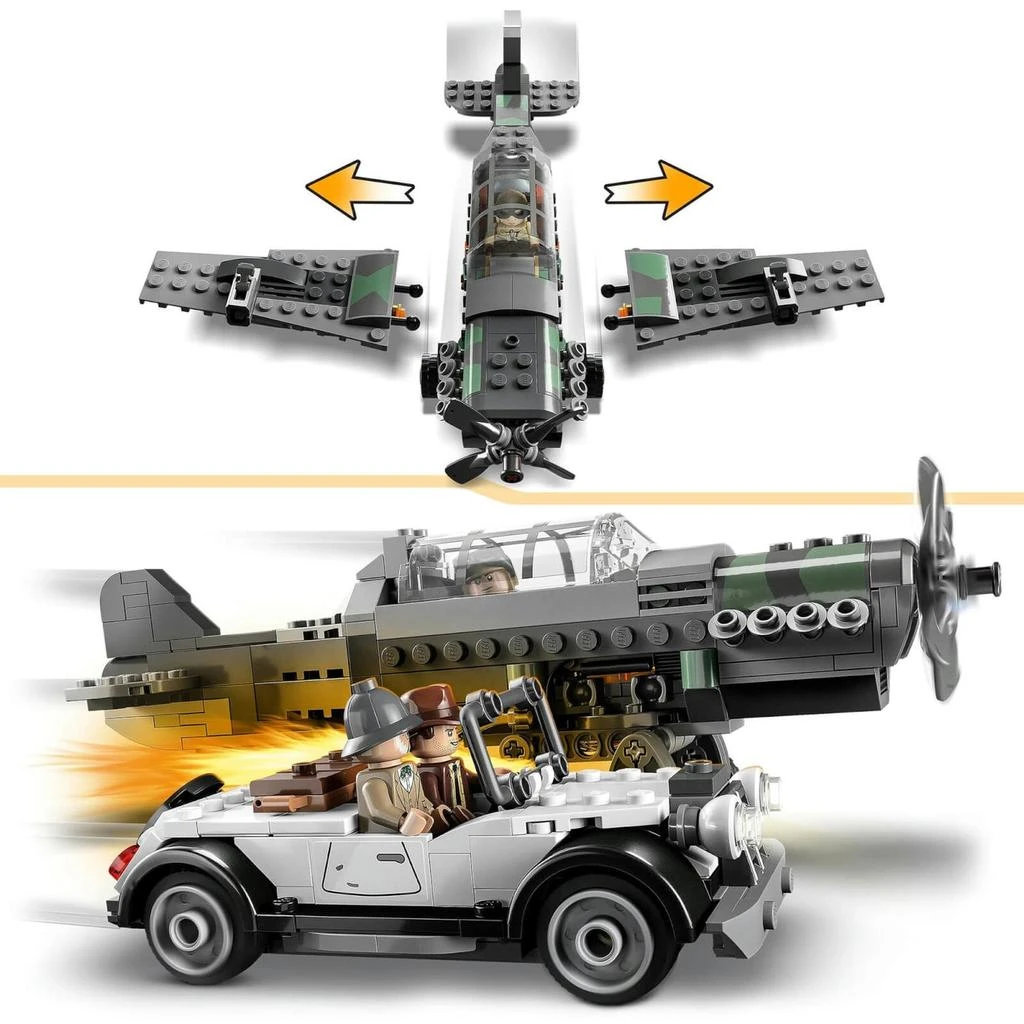 商品LEGO|LEGO Indiana Jones Fighter Plane Chase with Toy Car (77012),价格¥278,第4张图片详细描述