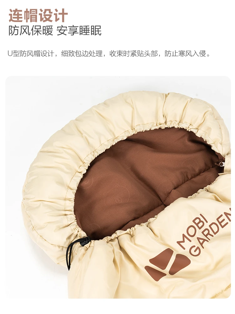Line Friends联名活力布朗熊 莎莉保暖成人单人便携睡袋 商品