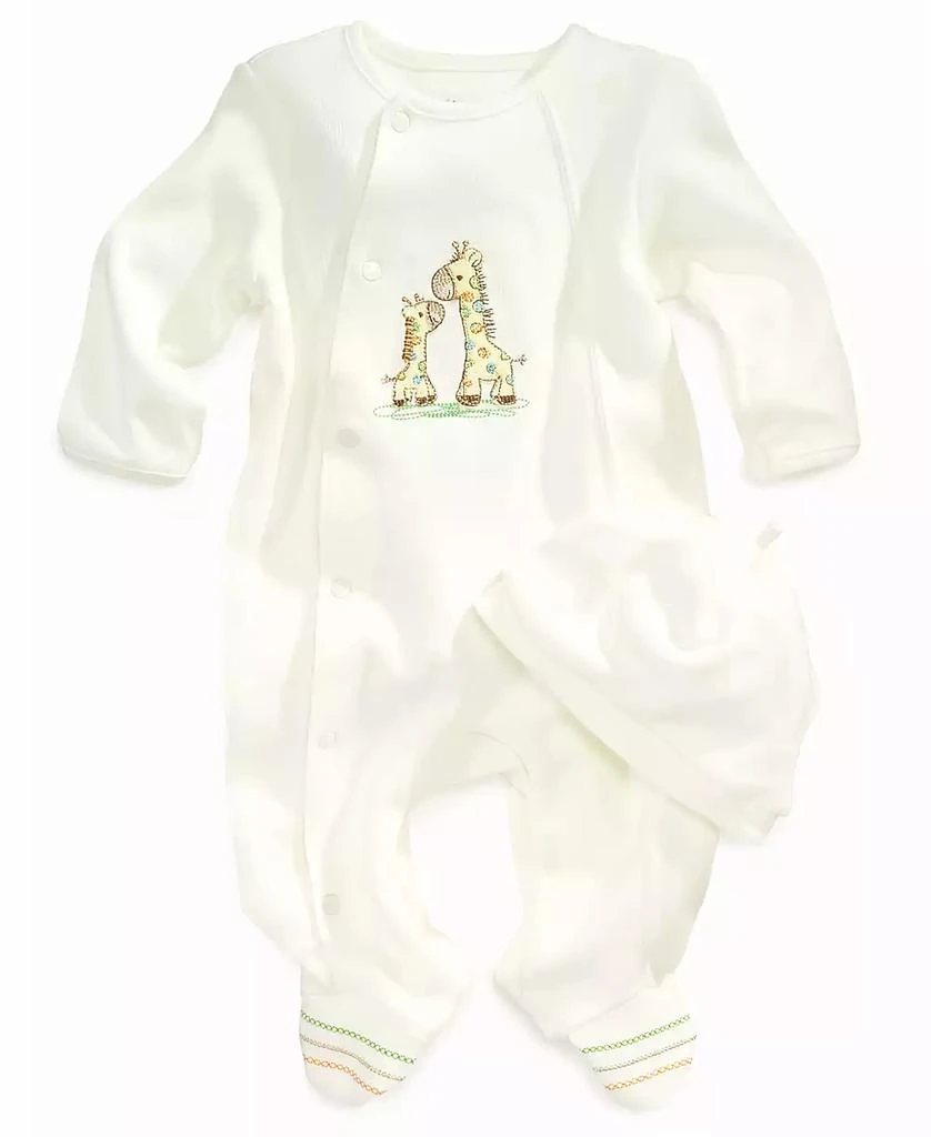 商品Little Me|Baby Boys or Baby Girls Giraffe Coverall with Hat, 2 Piece Set,价格¥99,第1张图片