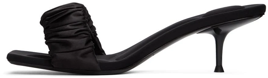 商品Alexander Wang|Black Scrunchie Jessie Heeled Sandals,价格¥4255,第3张图片详细描述