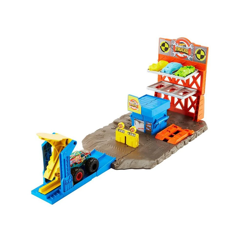商品Hot Wheels|Monster Trucks, Demo Derby Playset with Truck & 3 Crushable Toy Cars,价格¥113,第1张图片