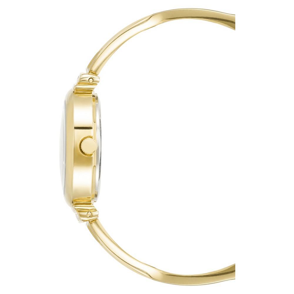 商品Anne Klein|Women's Gold-Tone and Silver-Tone Alloy Bangle with Crystal Accents Fashion Watch 33mm Set 3 Pieces,价格¥1101,第4张图片详细描述