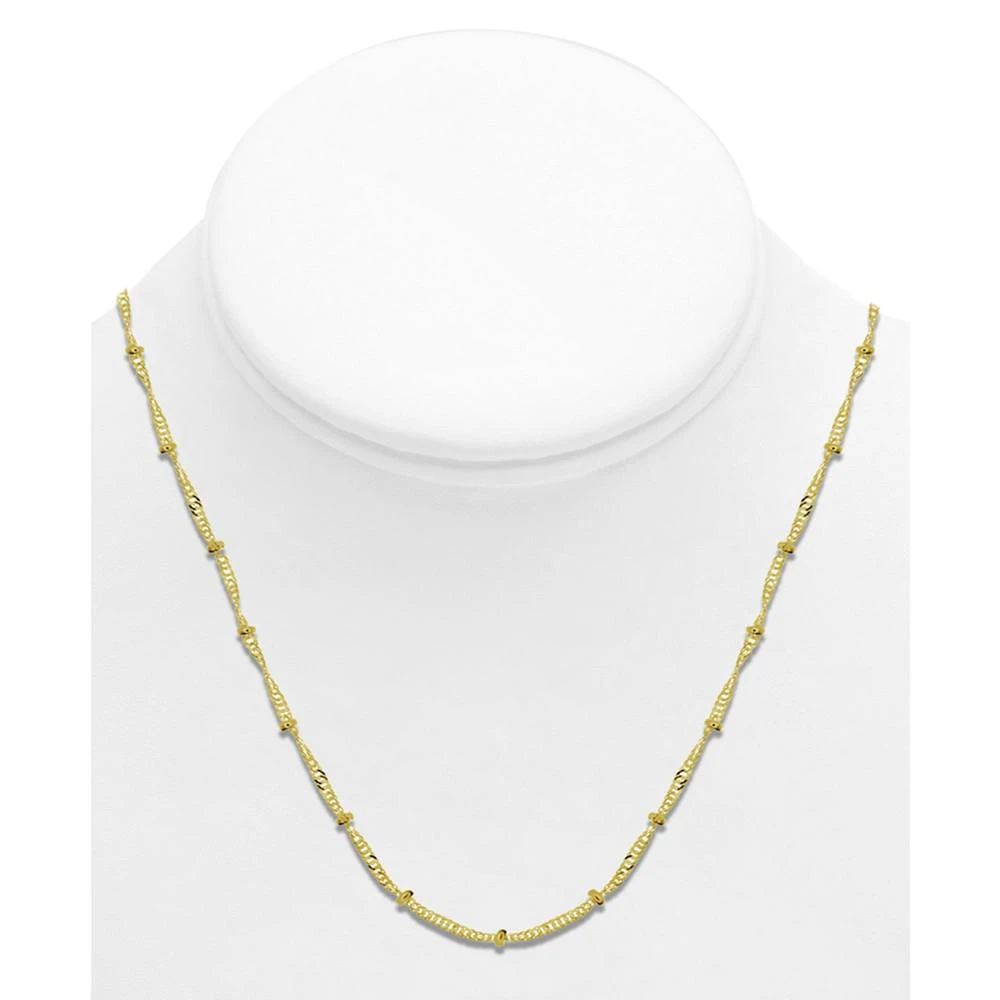 商品Essentials|Silver Plated Beaded Singapore Link 24" Chain Necklace,价格¥47,第4张图片详细描述