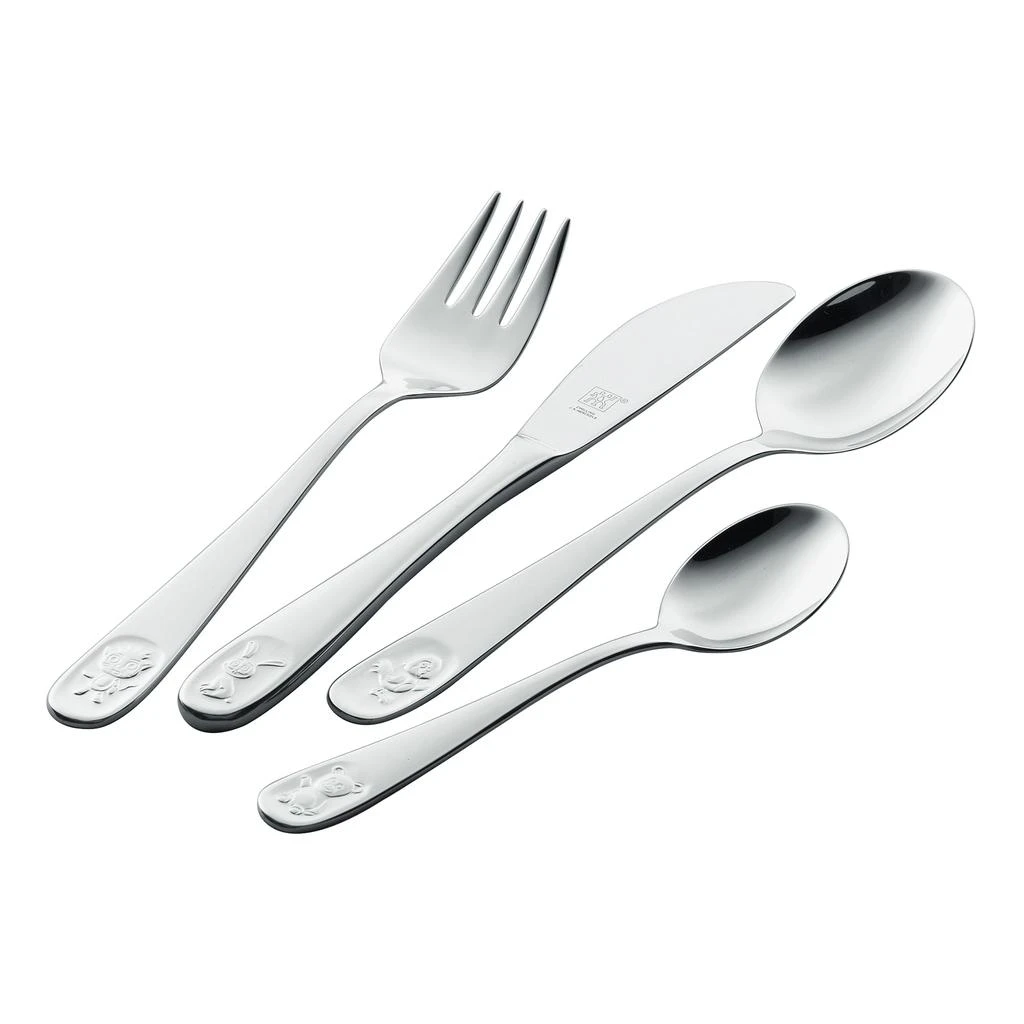 商品ZWILLING|TWIN Kids Bino 4-pc 18/10 Stainless Steel Flatware Set,价格¥207,第1张图片