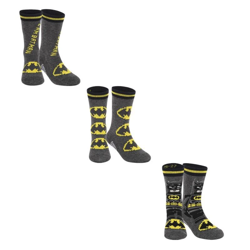 商品LEGO Wear|Batman print socks pack of 3 in dark grey,价格¥152,第1张图片