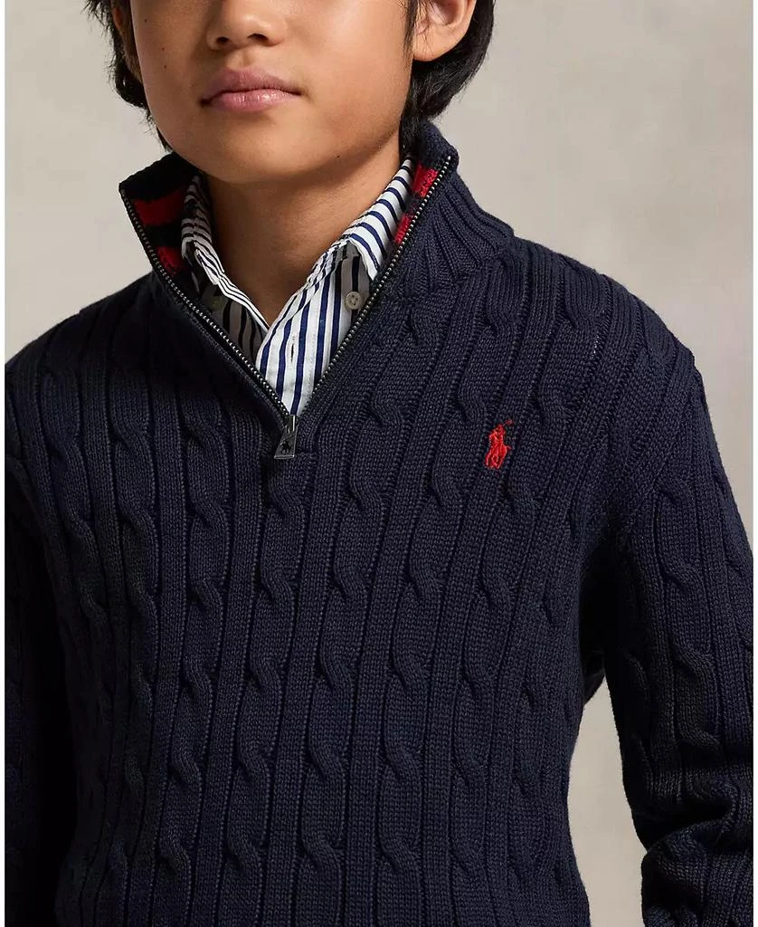 商品Ralph Lauren|大童款 四分之一拉链毛衣,价格¥388,第2张图片详细描述
