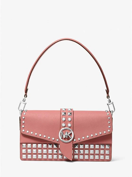 商品Michael Kors|Greenwich Medium Studded Saffiano Leather Shoulder Bag,价格¥969,第1张图片