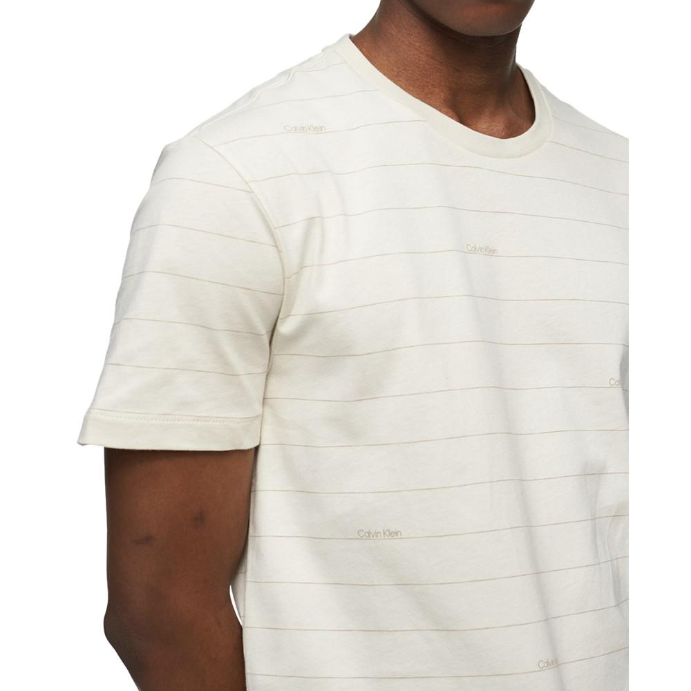Men's Regular Fit, Short-Sleeve, Striped Crewneck T-Shirt商品第3张图片规格展示