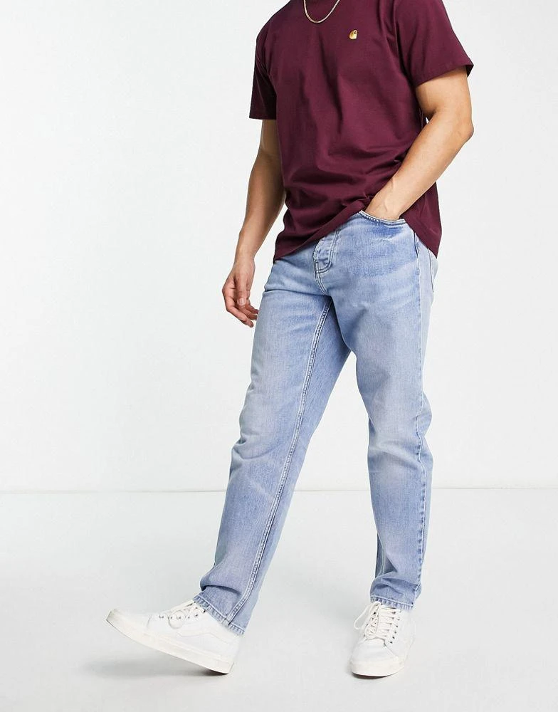 商品Carhartt|Carhartt WIP newel relaxed tapered jeans in blue wash,价格¥1080,第1张图片