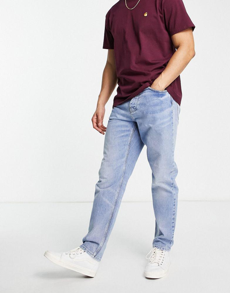 商品Carhartt|Carhartt WIP newel relaxed tapered jeans in blue wash,价格¥963,第1张图片