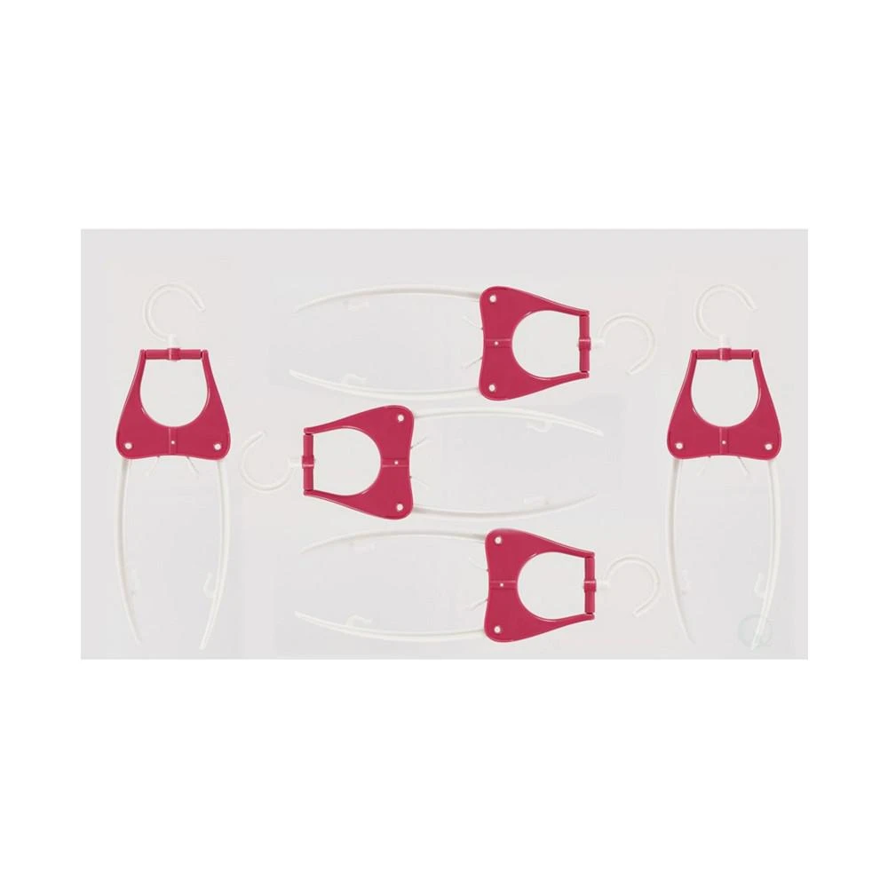 商品Basicwise|Vintiquewise Foldable Portable Plastic Hangers for Travel, Set of 5,价格¥83,第2张图片详细描述