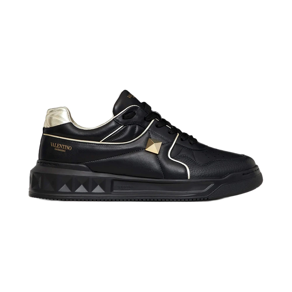 商品Valentino|VALENTINO 男士黑色皮革运动鞋 1Y2S0E71-RUS-ED6,价格¥3839,第1张图片