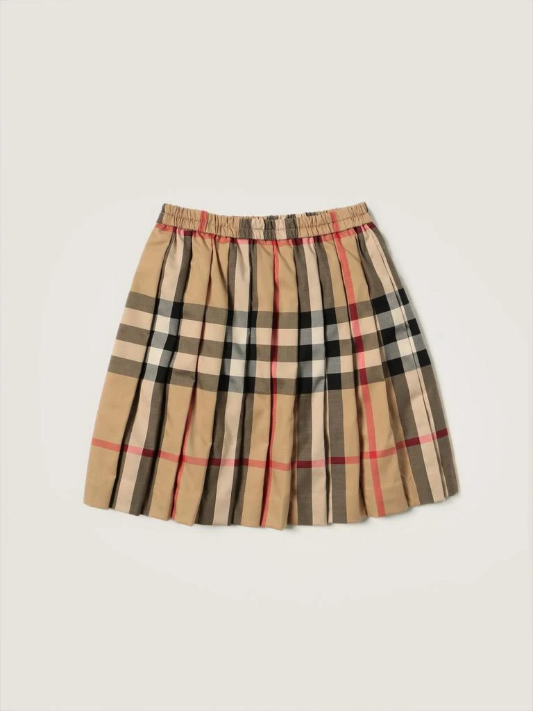 商品Burberry|Burberry pleated skirt in tartan stretch cotton,价格¥1528,第2张图片详细描述