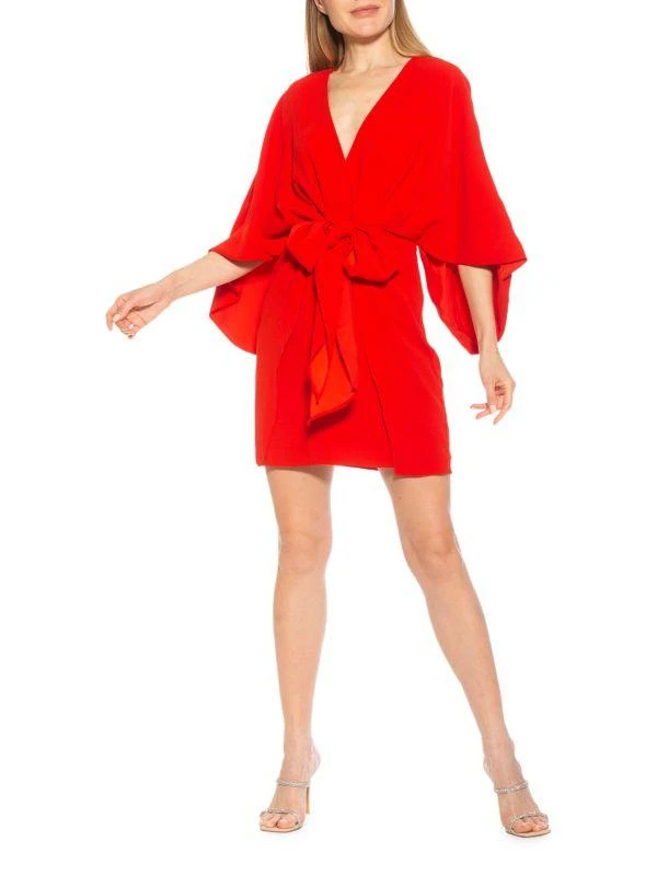 商品ALEXIA ADMOR|Dania Draped Tie-Front Dress,价格¥710,第3张图片详细描述
