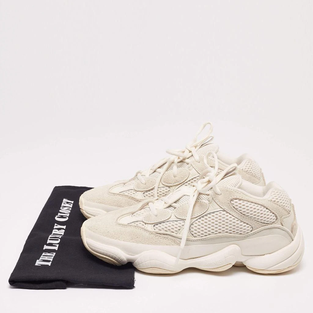 Yeezy x Adidas White Suede and Mesh Yeezy 500 Salt Lace Up Sneakers Size 41 商品