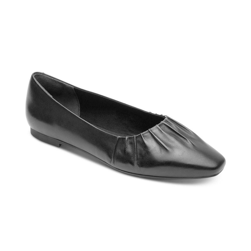 商品Rockport|Women's Laylani Gather Square-Toe Ballet Flats,价格¥860,第1张图片