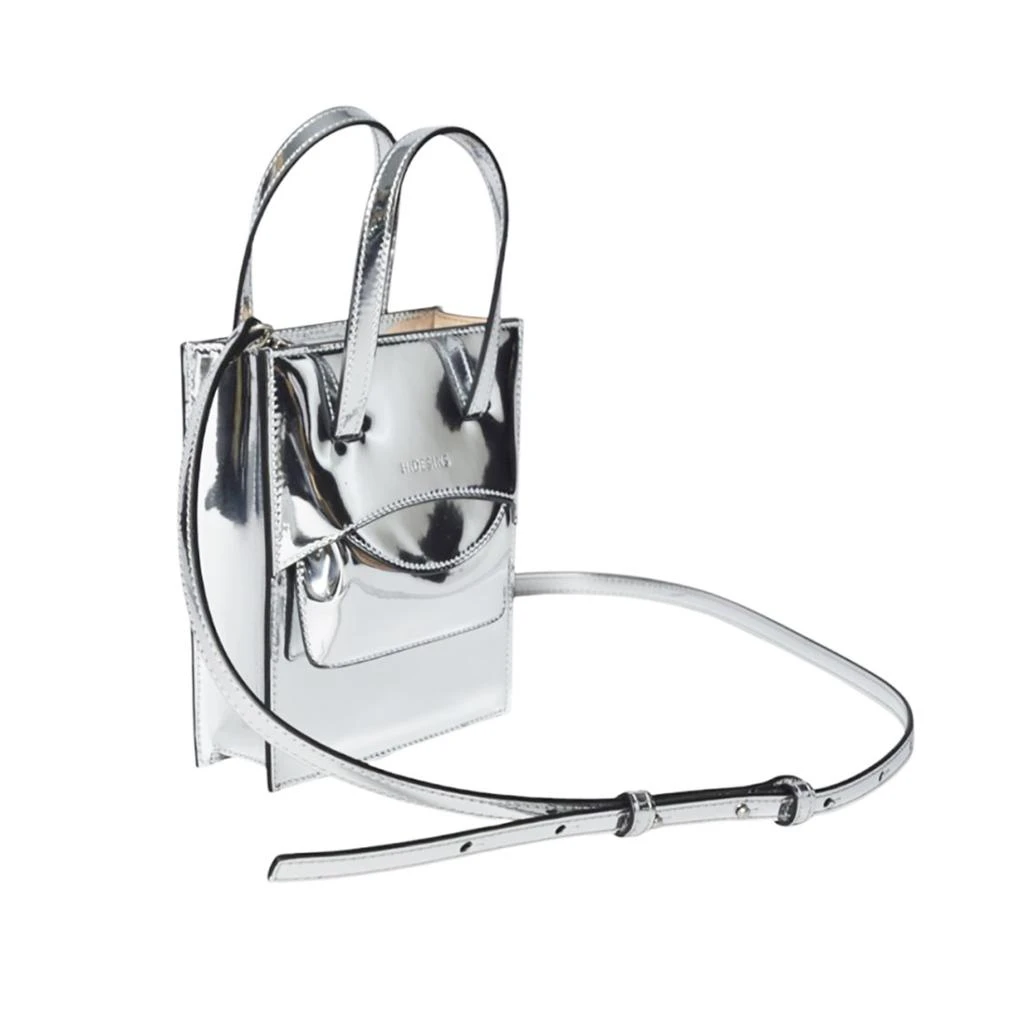 商品Hidesins|Silver Mini Leather Flap Shoulder Bag,价格¥1227,第2张图片详细描述