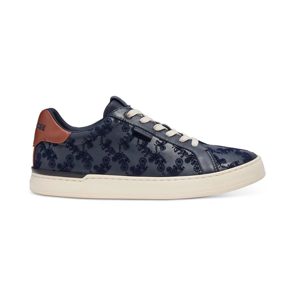 商品Coach|Men's Lowline Flocked Leather Sneaker,价格¥890,第1张图片