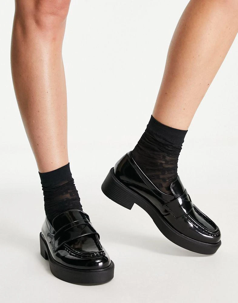 商品ASOS|ASOS DESIGN Million chunky loafers in black,价格¥247,第1张图片