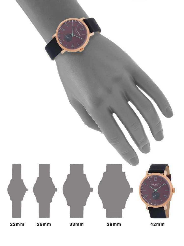 商品Ted Baker London|Stainless Steel and Leather-Strap Watch,价格¥657,第2张图片详细描述