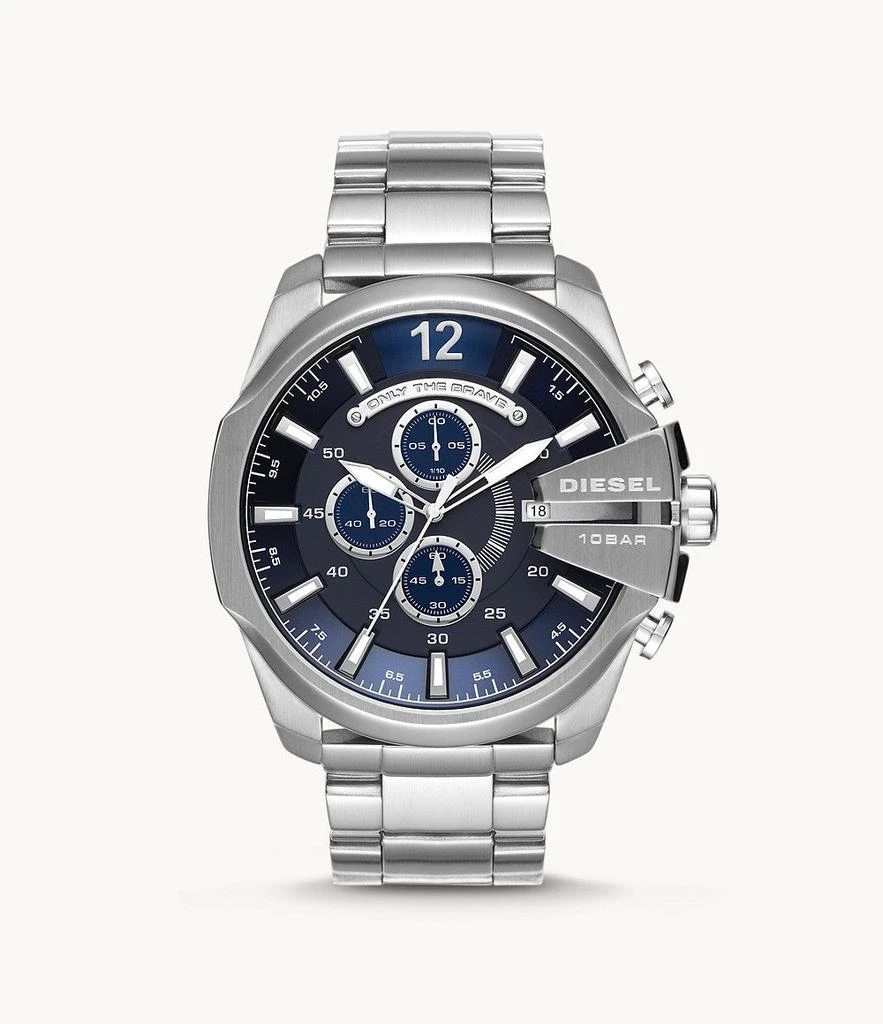 商品Diesel|Men's  Chief Series Chronograph, Silver Stainless Steel Watch,价格¥1384,第1张图片