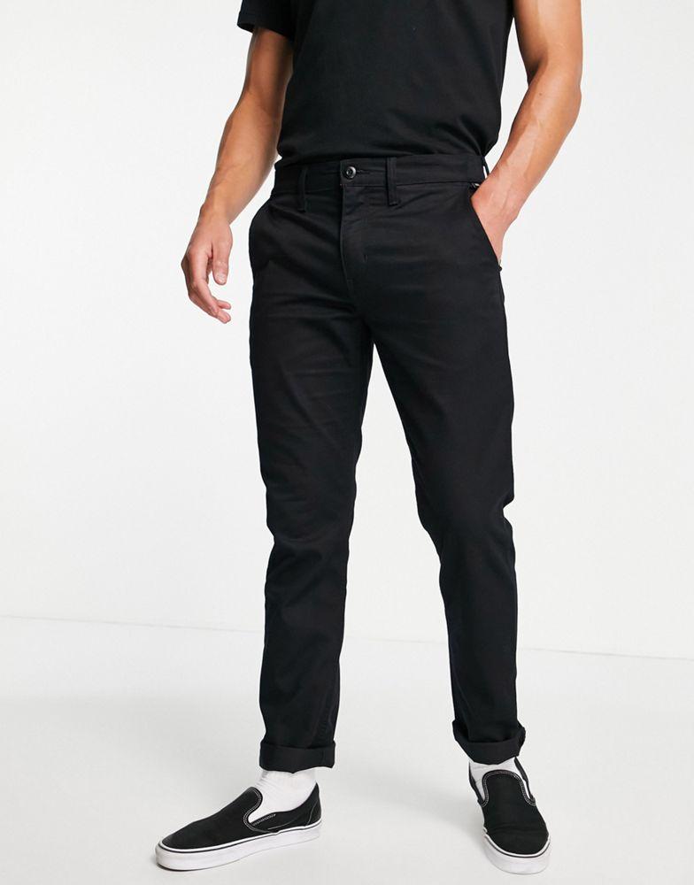 Vans authentic slim chino trousers in black商品第1张图片规格展示