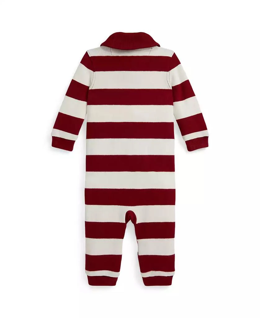 商品Ralph Lauren|Baby Boys Striped Estate-Rib Cotton Coverall,价格¥405,第2张图片详细描述