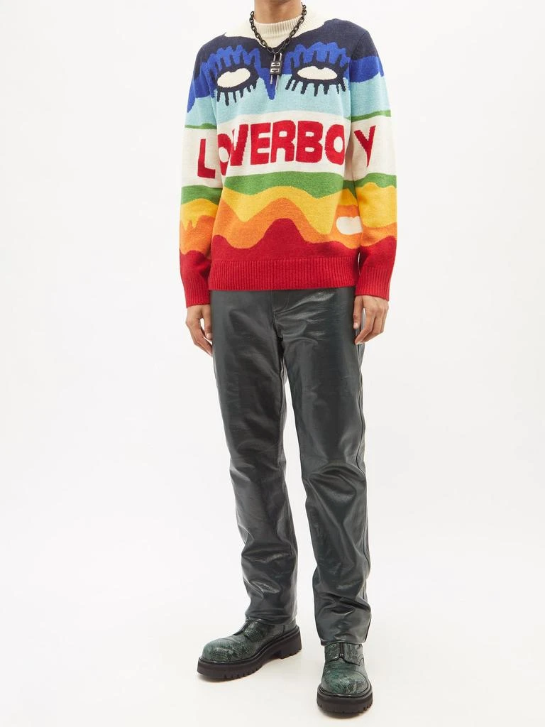 商品Charles Jeffrey Loverboy|Logo-jacquard wool-blend sweater,价格¥2175,第2张图片详细描述