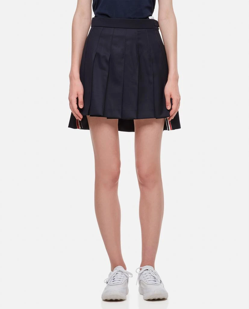 商品Thom Browne|DROPPED BACK PLEATED WOOL MINI SKIRT,价格¥10257,第1张图片