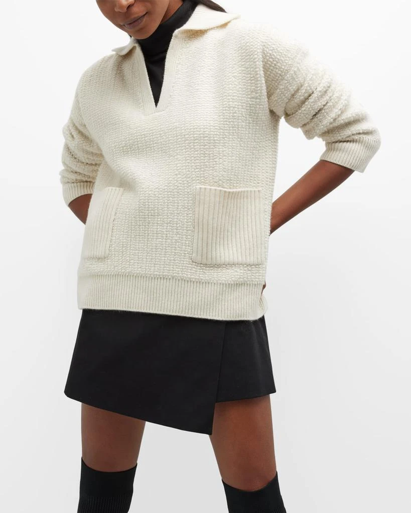 Denise Cashmere Open-Collar Pullover Sweater 商品